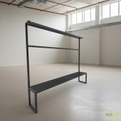 Ławka metalowa z wieszakami jednostronna Ławka metalowa z wieszakami jednostronna