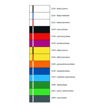 Naklejka grawerowana z laminatu - numeracja haków