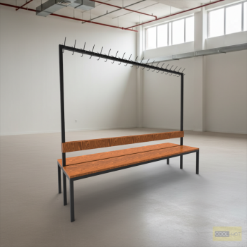 Ławka z wieszakami dwustronna