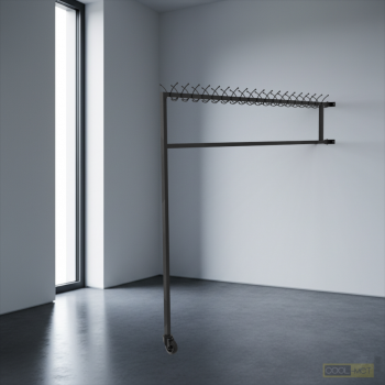Wieszak stały stojąco-wiszący jednorzędowy